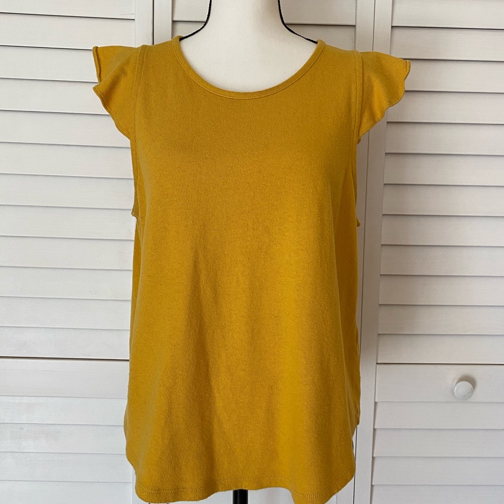 Madewell Mustard Cotton Top
